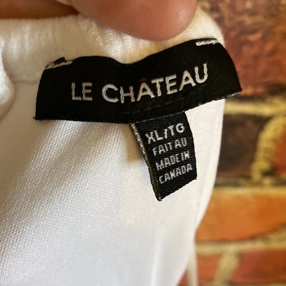 Le Château White Halter Dress with Belt Size XL - Picture 12 of 13